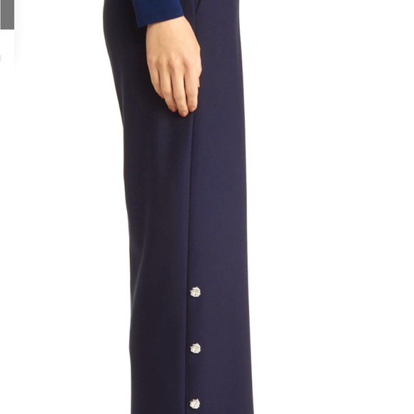 BOSS TELADA SLIT HEM ANKLE PANTS IN SKY CAPTAIN NWOT - Picture 4 of 4